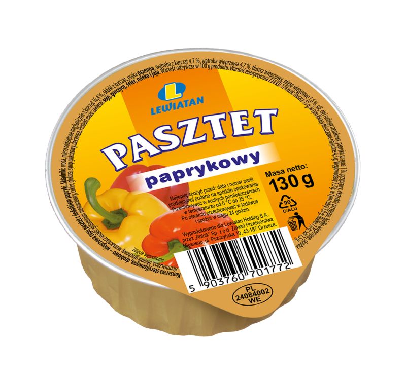 LEWIATAN PASZTET PAPRYKA 130G.