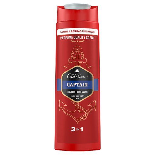 Old Spice Captain Żel Pod Prysznic I Szampon Dla Mężczyzn 400ml, 3W1, Długotrwała Świeżość