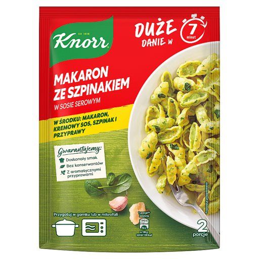 Knorr Makaron ze szpinakiem w sosie serowym 160 g