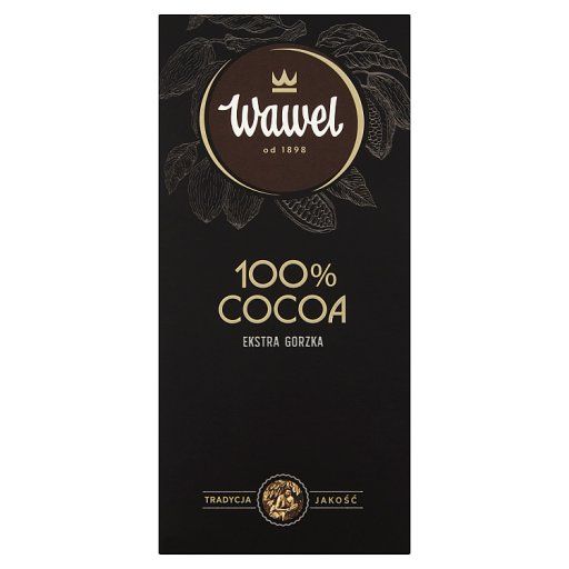 Wawel Tabliczka ekstra gorzka 100 % cocoa 80 g