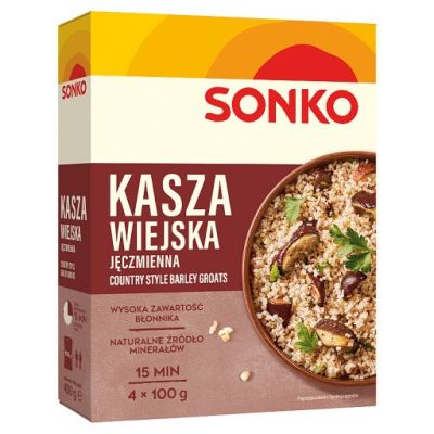 Sonko Kasza jęczmienna wiejska 400 g (4 x 100 g)