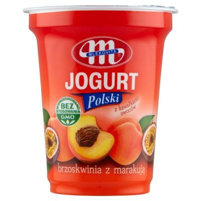 Mlekovita Jogurt Polski brzoskwinia z marakują 350 g