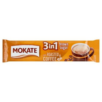 Mokate 3in1 Brown Sugar Rozpuszczalny napój kawowy w proszku 17 g