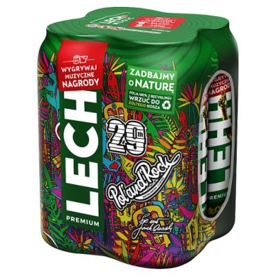 Lech Premium Piwo jasne 2 l (4 x 0,5 l)