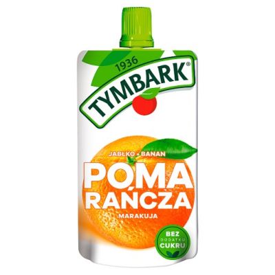 Tymbark Mus 100 % z owoców pomarańcza jabłko banan marakuja 120 g