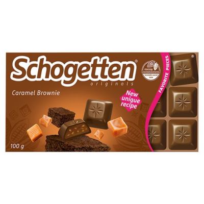 Schogetten Czekolada mleczna z nadzieniem brownie z karmelem 100 g