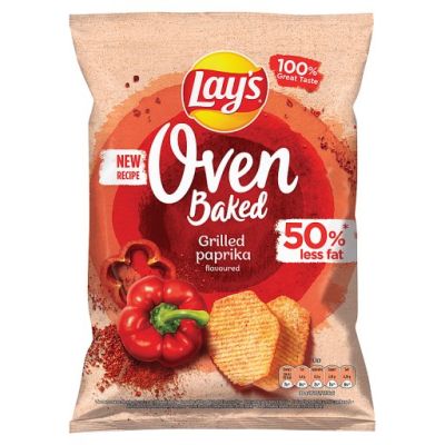 Lay's Oven Baked Pieczone formowane chipsy ziemniaczane o smaku grillowanej papryki 110 g