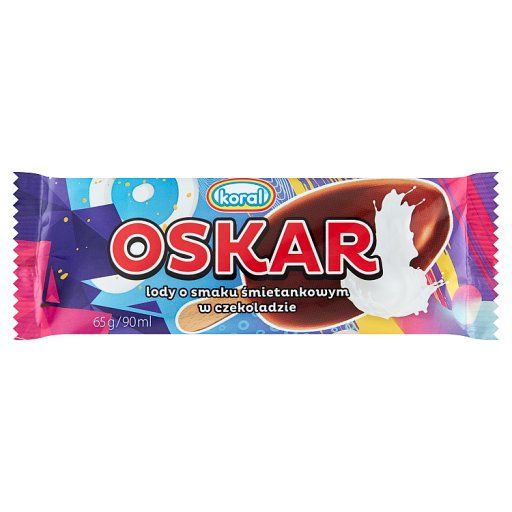 Koral Oscar Lody o smaku śmietankowym w czekoladzie 90 ml