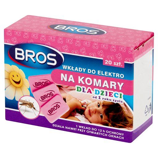 Bros Wkłady do elektro na komary dla dzieci 20 sztuk