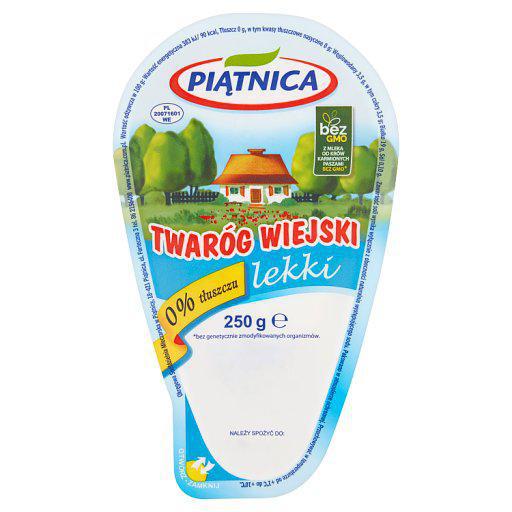 PIĄTNICA TWARÓG WIEJSKI LEKKI KLIN 250g