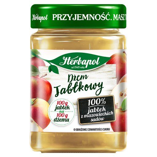 Herbapol Dżem jabłkowy o obniżonej zawartości cukru 280 g