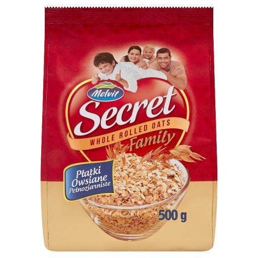 Melvit Secret Family Płatki owsiane pełnoziarniste 500 g