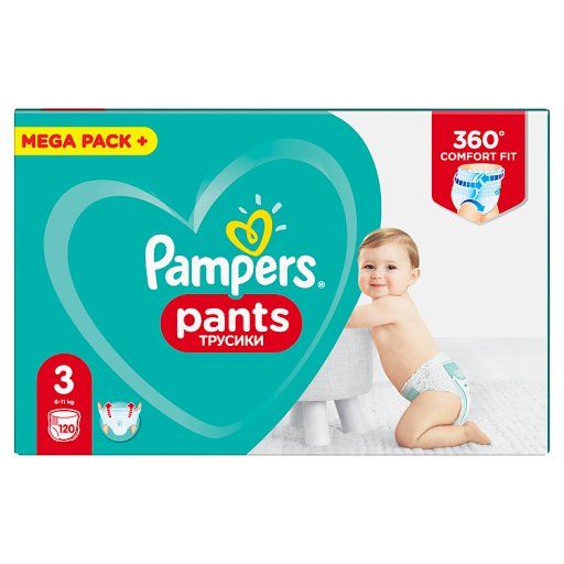 Pampers Pieluchomajtki, Rozmiar 3, 120 Sztuk, 6kg-11kg