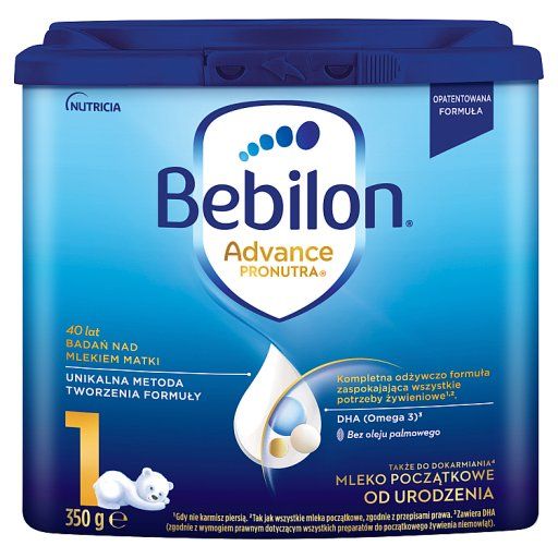 Bebilon 1 Advance Pronutra Mleko początkowe od urodzenia 350 g