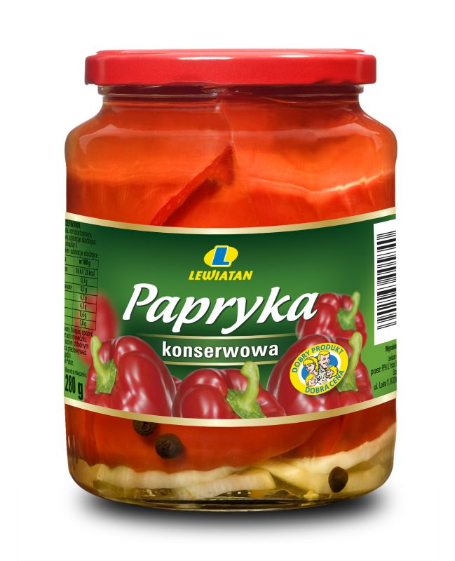 LEWIATAN PAPRYKA KONSERWOWA 650g/280g
