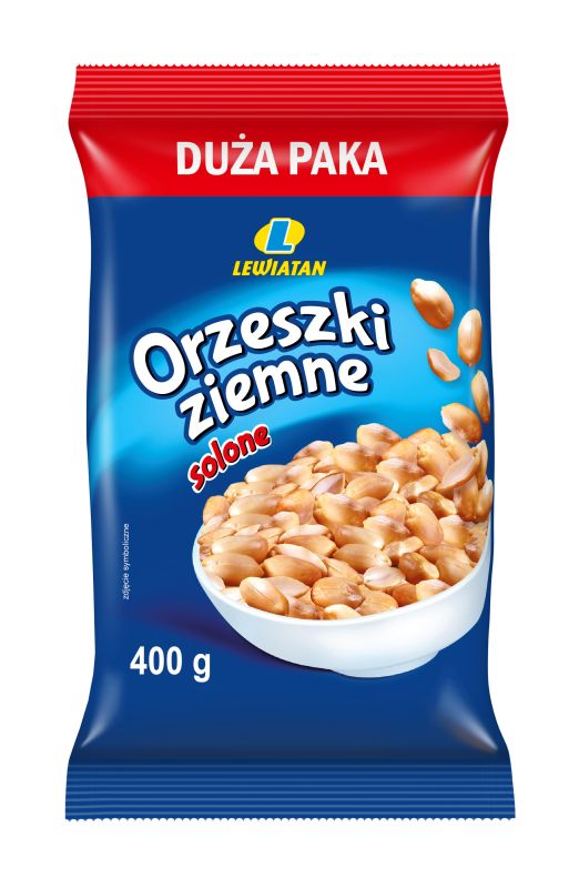 LEWIATAN ORZESZKI SMAŻONE SOLONE 400g