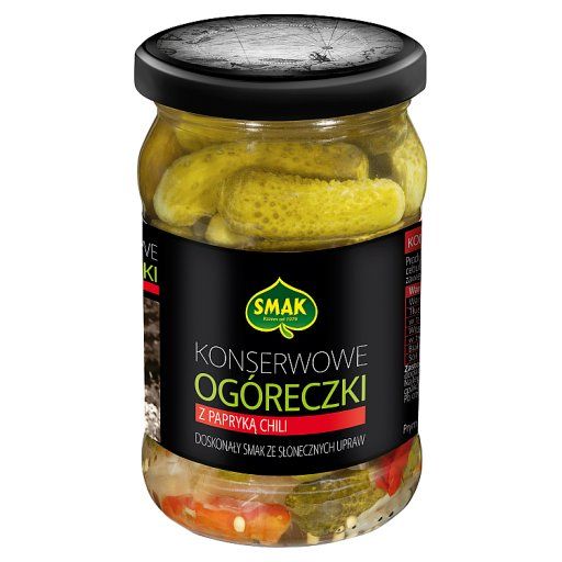 Smak Konserwowe ogóreczki z papryką chili 300 g