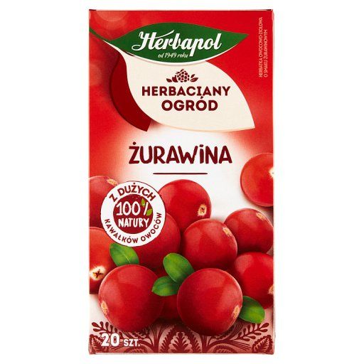 Herbapol Herbaciany Ogród Herbatka owocowo-ziołowa żurawina 50 g (20 x 2,5 g)