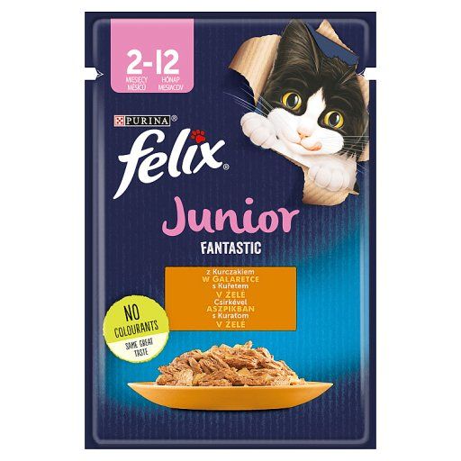 Felix Fantastic Junior Karma dla kociąt kurczak w galaretce 85 g