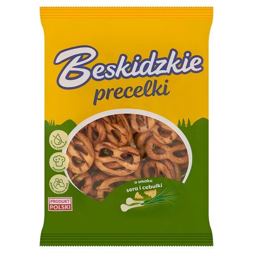 Beskidzkie Precelki o smaku sera i cebulki 120 g