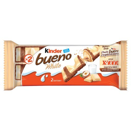 Kinder Bueno White Wafel w białej czekoladzie z mleczno-orzechowym nadzieniem 39 g (2 sztuki)