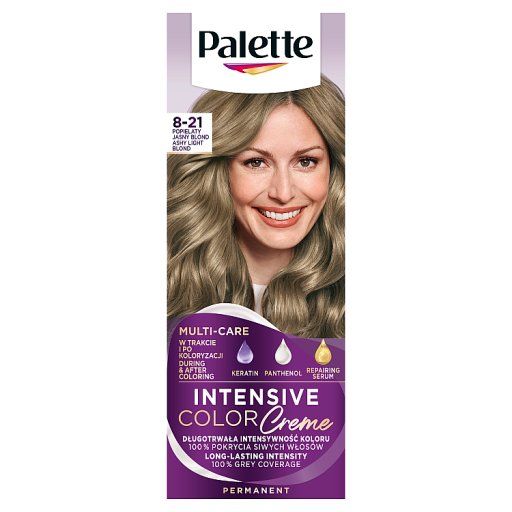 Palette Intensive Color Creme Farba do włosów popielaty jasny blond 8-21