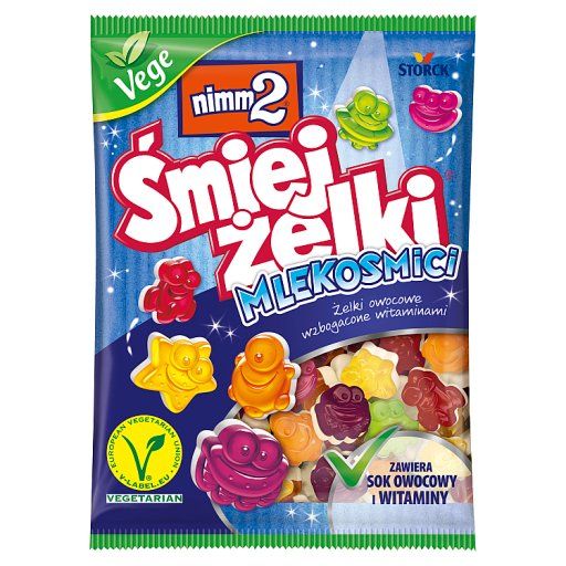 nimm2 Śmiejżelki Mlekosmici Żelki owocowe wzbogacone witaminami 90 g