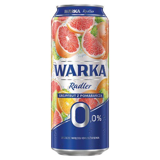 Warka Radler Mix piwa 0 % i lemoniady grejpfrut z pomarańczą 500 ml