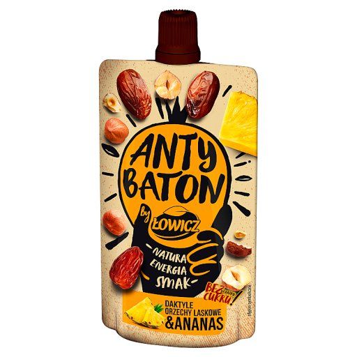 Łowicz Anty Baton Mus daktyle orzechy laskowe & ananas 120 g