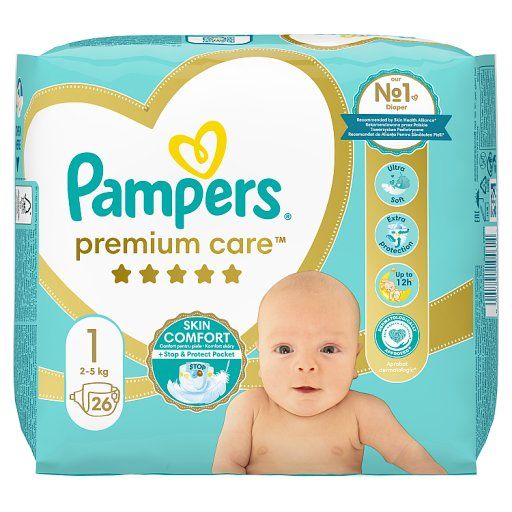 Pampers Premium Care, Rozmiar 1, 26 pieluszki, 2kg-5kg