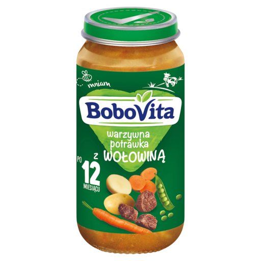 BoboVita Warzywna potrawka z wołowiną po 12 miesiącu 250 g