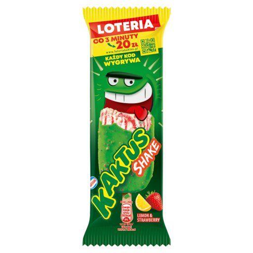 Kaktus Shake Lody cytrynowe zakręcone z sorbetem truskawkowym 80 ml