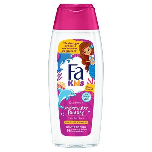 Fa Kids Underwater Fantasy Żel pod prysznic i szampon o zapachu słodkich jagód 400 ml