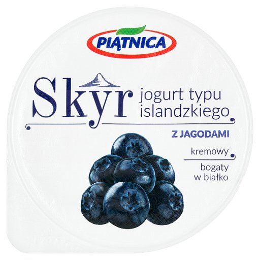 Piątnica Skyr Jogurt typu islandzkiego z jagodami 150 g