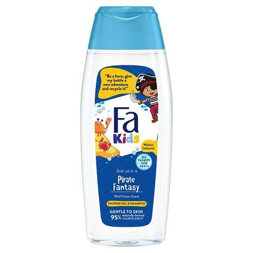 Fa Kids Pirate Fantasy Żel pod prysznic i szampon o zapachu dzikiego oceanu 400 ml