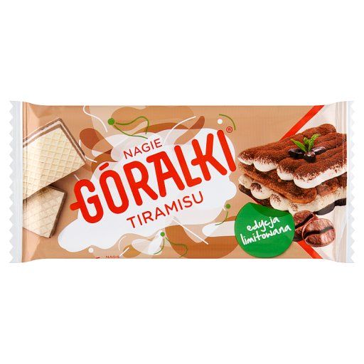 Góralki Nagie Kruche wafelki z kremowym nadzieniem o smaku tiramisu 42 g