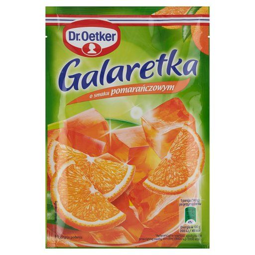 Dr. Oetker Galaretka o smaku pomarańczowym 72 g