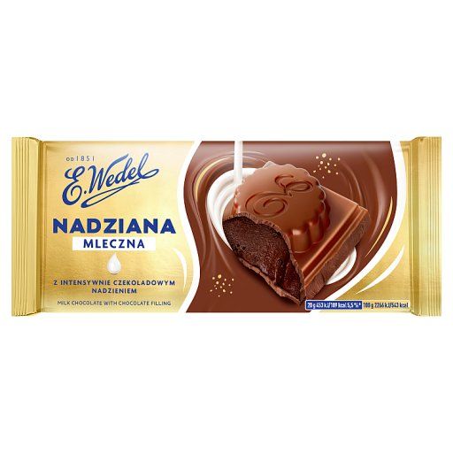 E. Wedel Czekolada mleczna z czekoladowym nadzieniem 100 g