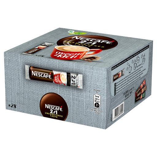 Nescafé 2in1 Unsweetened Taste Rozpuszczalny napój kawowy 224 g (28 x 8 g)