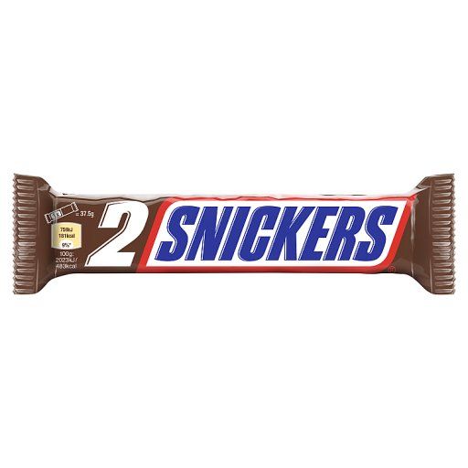 Snickers Czekolada mleczna z nugatem i nadzieniem karmelowym z orzeszkami ziemnymi 75 g (2 x 37,5 g)