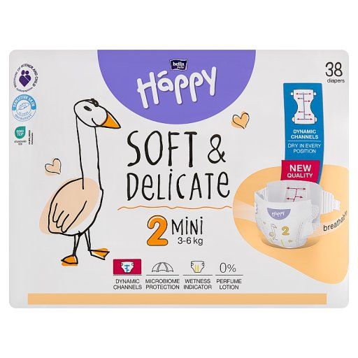 Bella Baby Happy Pieluszki jednorazowe 2 mini 3-6 kg 38 sztuk