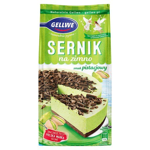 Gellwe Sernik na zimno smak pistacjowy mieszanka do domowego przygotowania 193 g