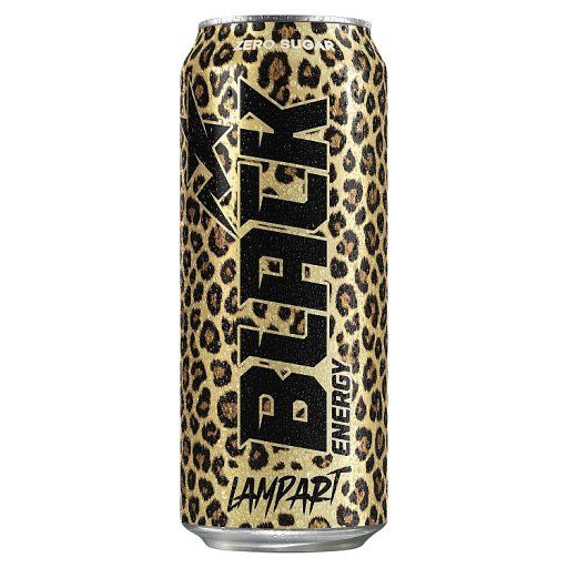 Black Energy Zero Sugar Lampart Gazowany napój energetyzujący 500 ml