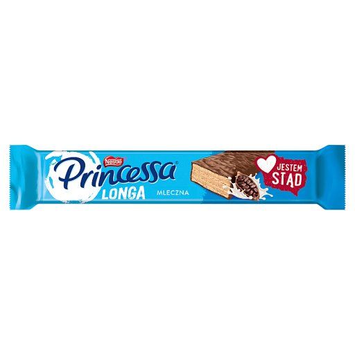 Princessa Longa Wafel przekładany kremem kakaowym oblany mleczną czekoladą 40 g
