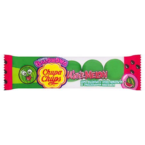 Chupa Chups Watermelon Guma balonowa o smaku arbuzowym ze sproszkowanym nadzieniem 20 g