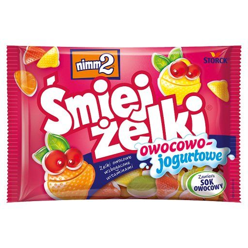 nimm2 Śmiejżelki Żelki owocowe wzbogacone witaminami owocowo-jogurtowe 100 g