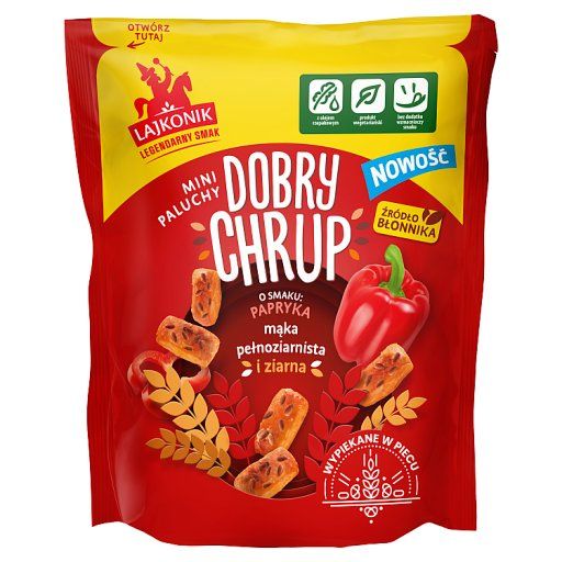 Lajkonik Dobry Chrup Mini paluchy o smaku papryka 100 g