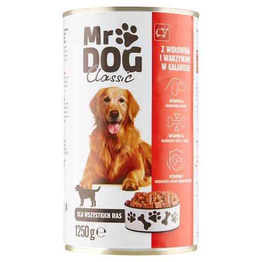 Mr Dog Classic Karma dla psów z wołowiną i warzywami w galarecie 1250 g