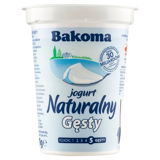 Bakoma Jogurt naturalny gęsty 370 g