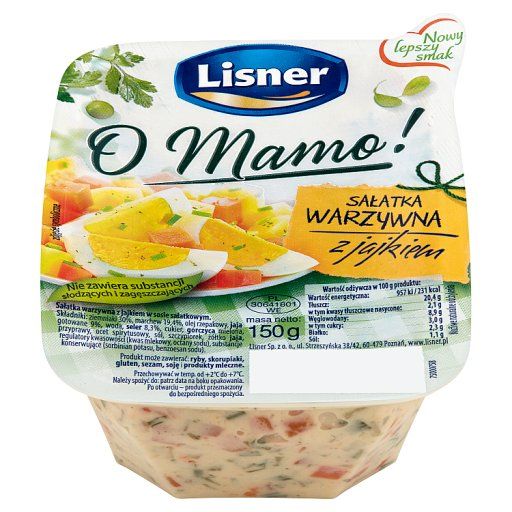 Lisner O Mamo! Sałatka warzywna z jajkiem 150 g
